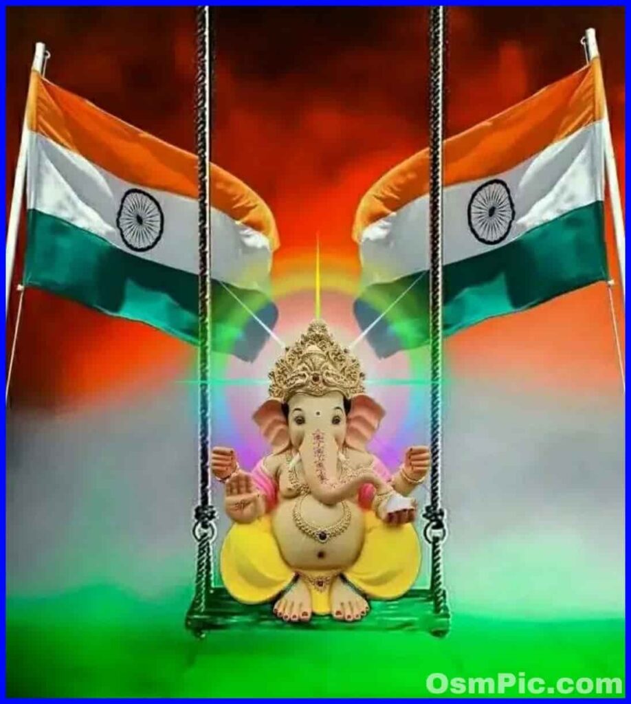 ganesh indian flag 
