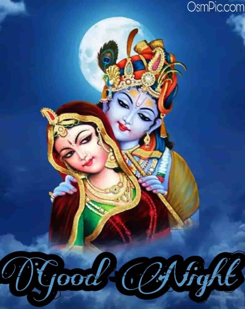 Good night images with god krishna