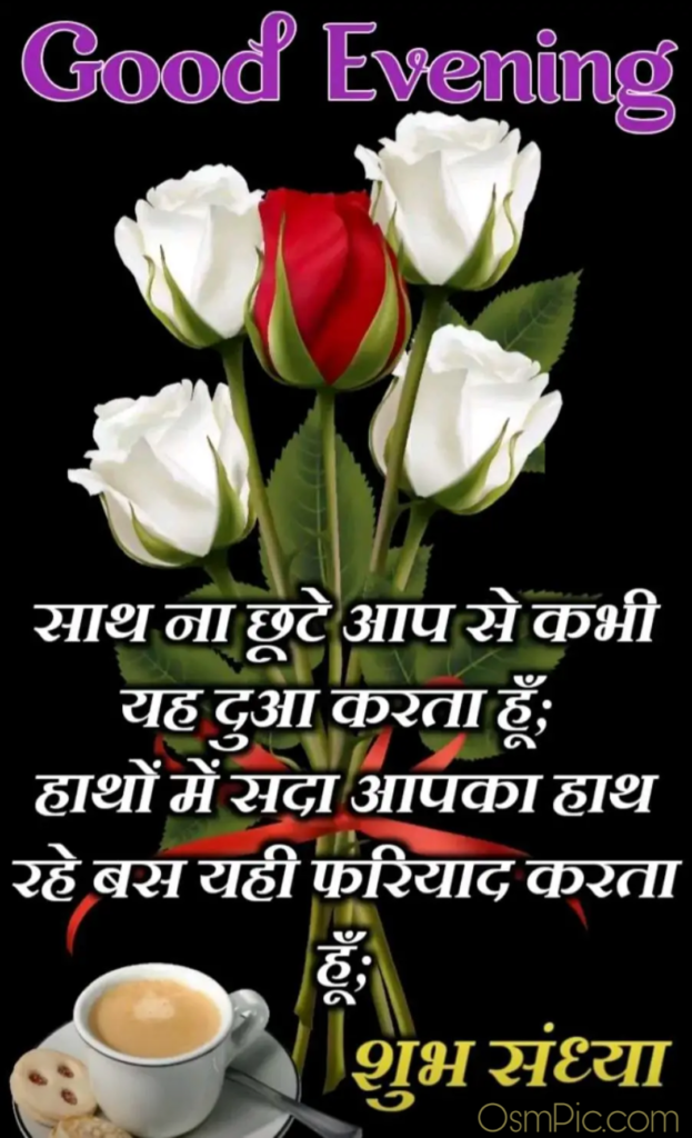good evening love shayari hindi image