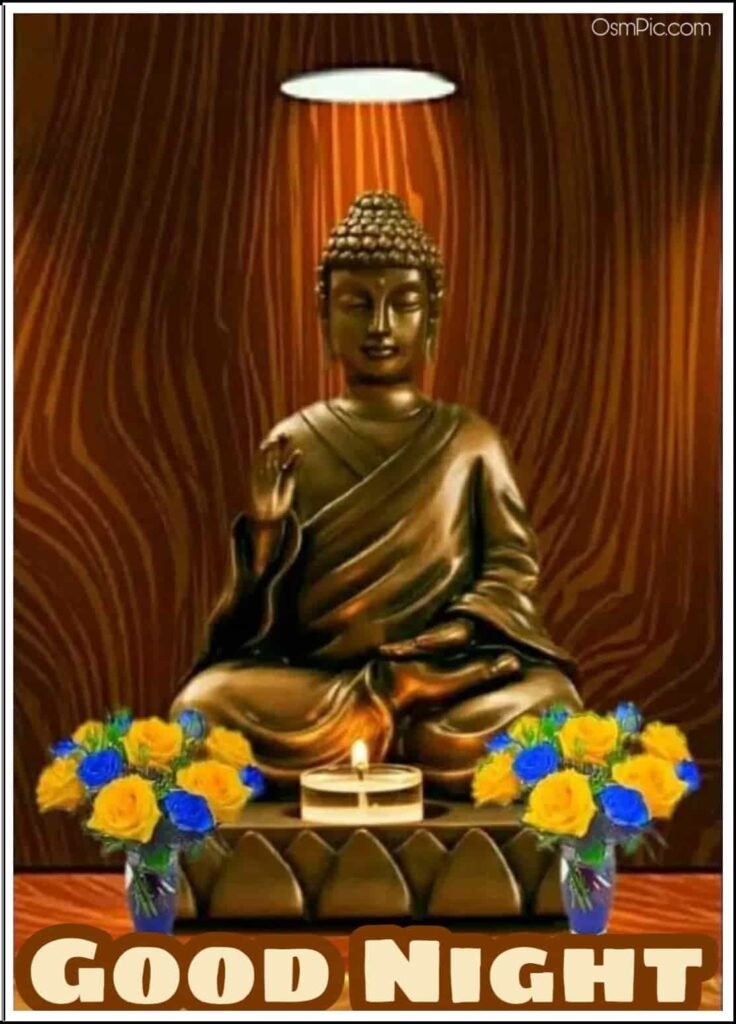 good night gautam buddha image