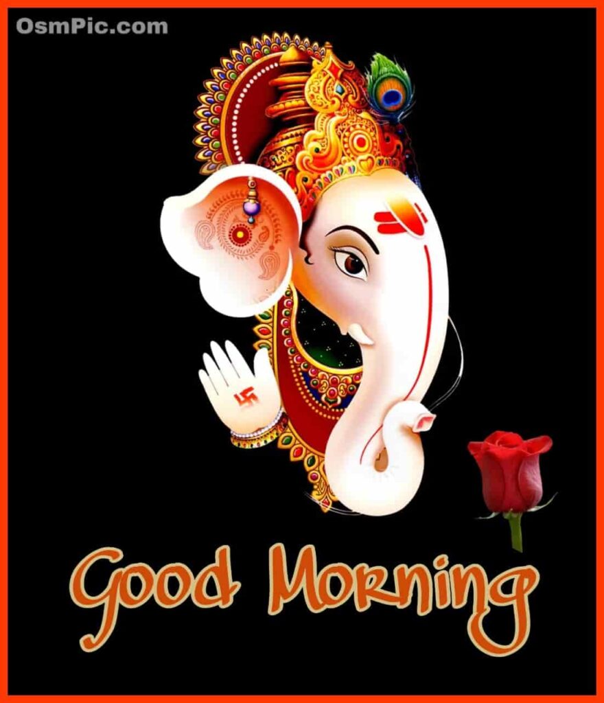 Good morning image with God ganpati